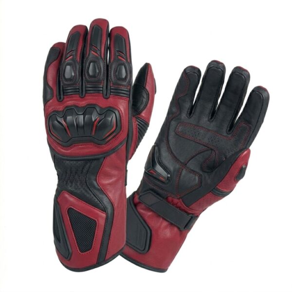 MG-451 Leather Motorcycle Riding Gloves